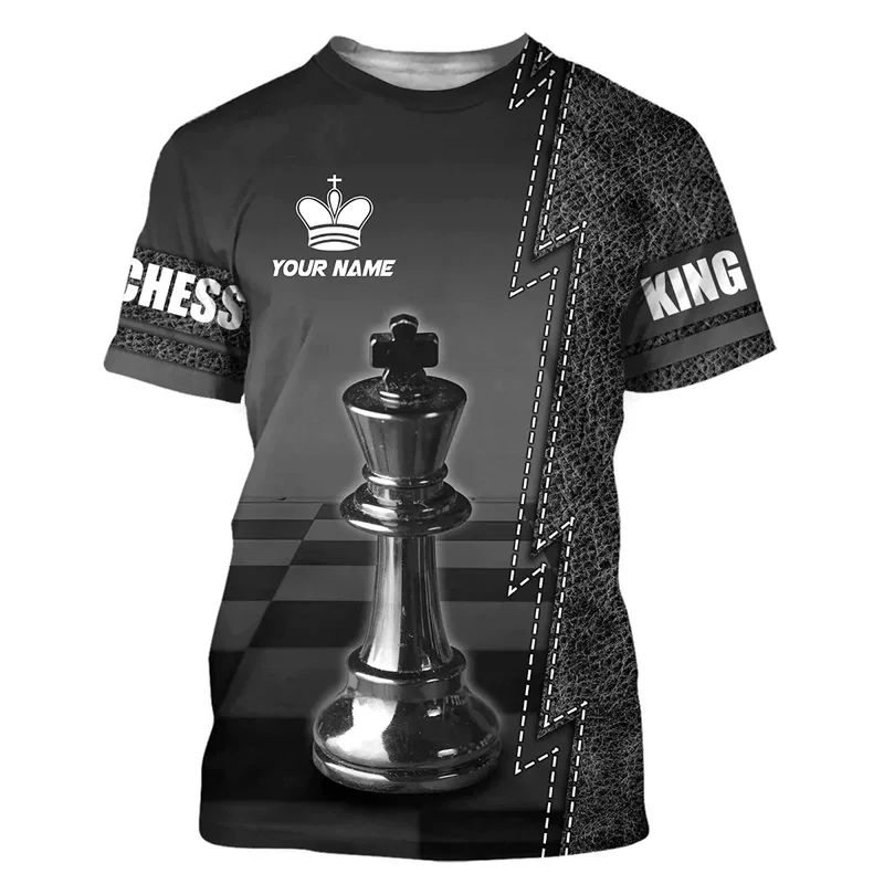 3D Full Print Personalized Chess Graphic TShirt For Men Women Summer Short Sleeve Funny Chess Tee Shirt Tops Streetwear