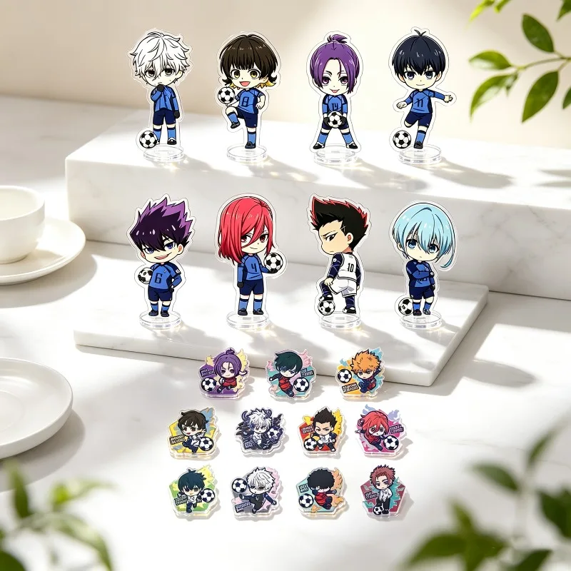 8/11pcs/set Anime Acrylic Brooch Pin BLUE LOCK Accessories Cute Fashion Accessory for Clothing Backpacks fans gifts wholesale