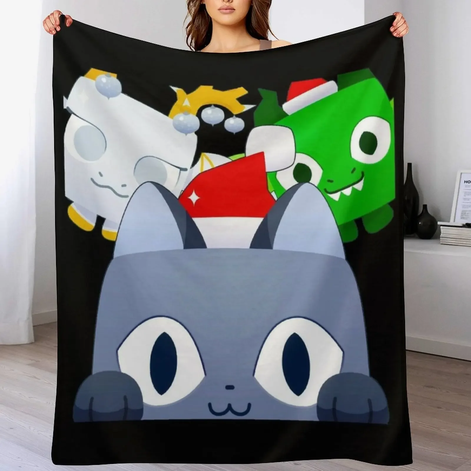 

Pet Simulator Codes X Throw Blanket Warm Flannel Blanket for Couch Chair Bedroom