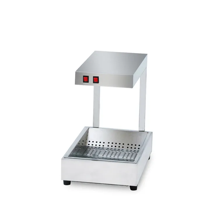 電気チュロス加熱ショーケースマシン卓上フードチップフランスのフライドポテト断熱チュロスウォーマーマシン