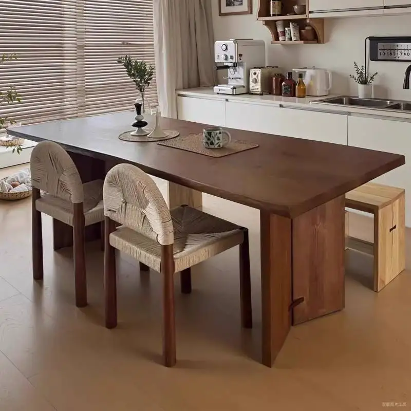 Mesa de Comedor de Estilo Industrial, Mesa de Comedor Japonesa de Madera, Mesa de Comedor en Oferta, Muebles para Salón, Mobiliario para el Hogar