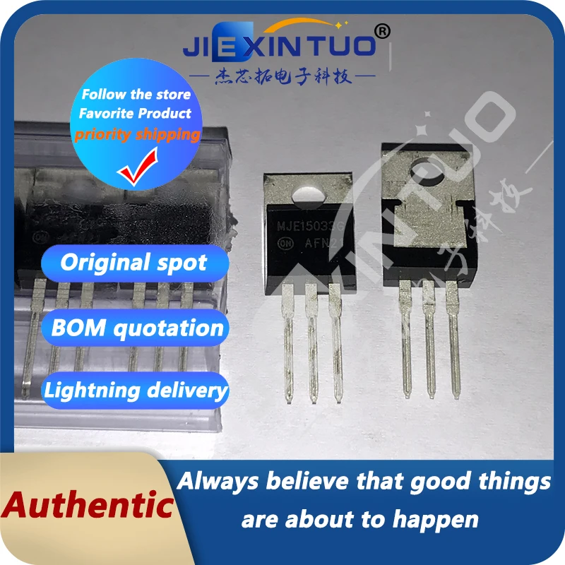 MJE15033G TRANS PNP 250V 8A TO220 Bipolar (BJT) Transistor PNP 250 V 8 A 30MHz 50 W Through Hole TO-220