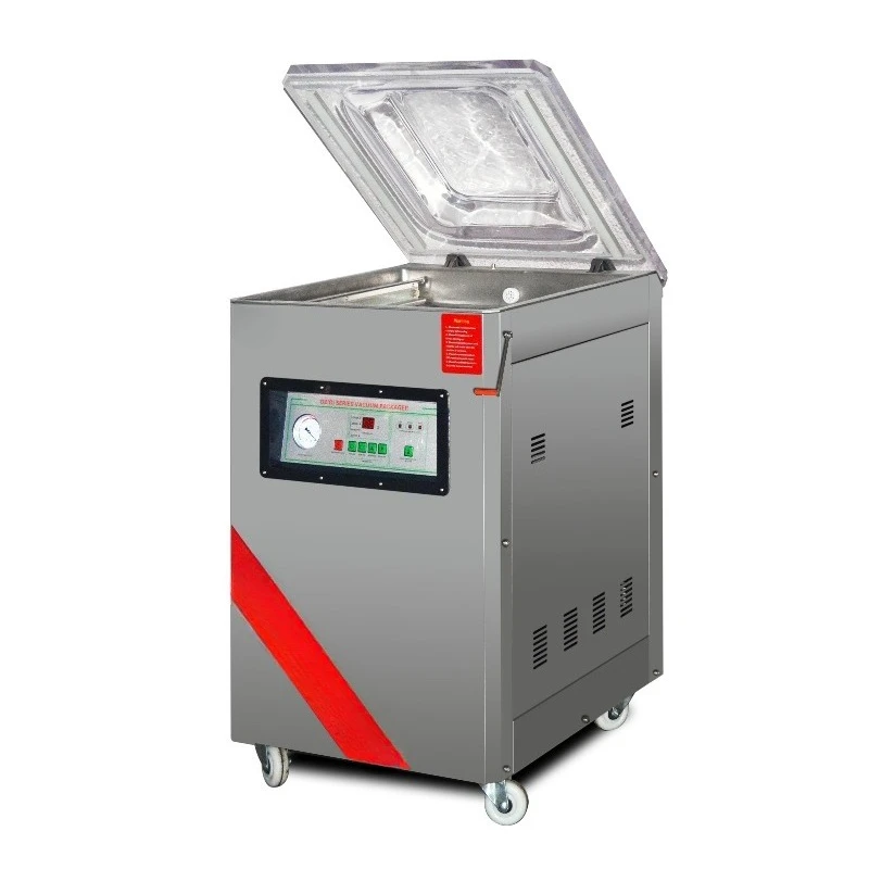 Vacuum dried fish drum stick rice bag packaging machinery in vertical 400mm sealing machine