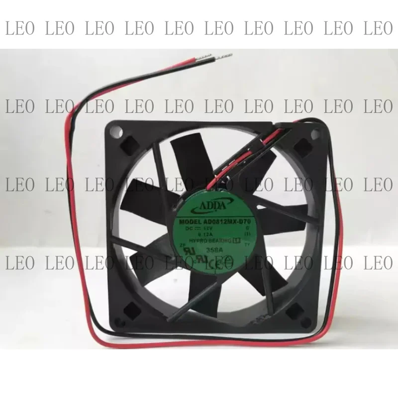 MY For ADDA 8015 AD0812MX-D70 DC12V 0.12A 8CM Two-Wire Ultra-Thin Silent Fan