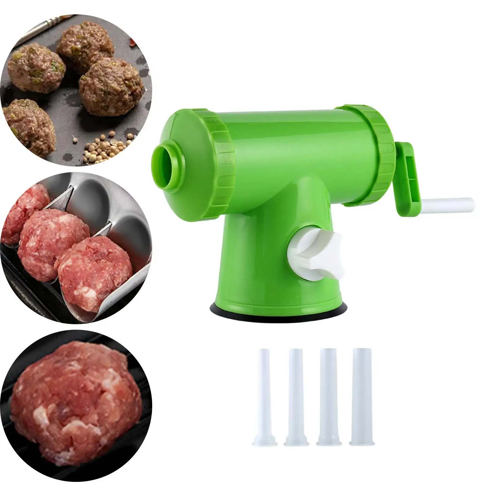 Sausage Stuffer Machine Kitchen Versatile Gifts Efficient Gadget Homemade Accessories Non Slip Base Manual Green Meat Filling