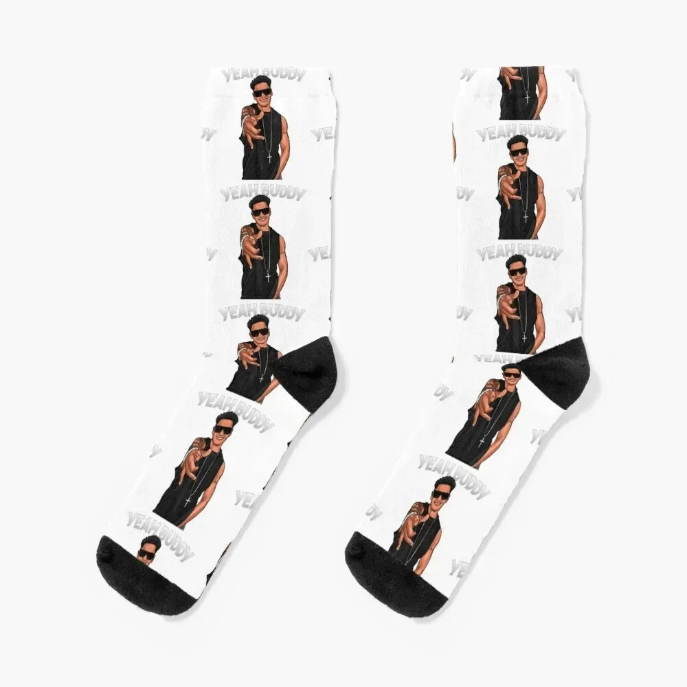 Yeah Buddy DJ Pauly D Jersey Shore Socks man floral Stockings Non-slip Socks Woman Men's