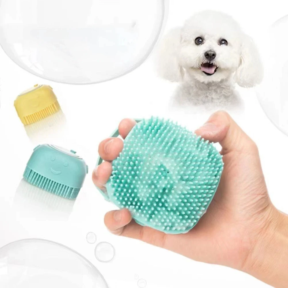 Cepillo de silicona para mascotas, guantes de baño para cachorros, cepillo de masaje, cepillo de limpieza, accesorios de seguridad suave para perros y gatos