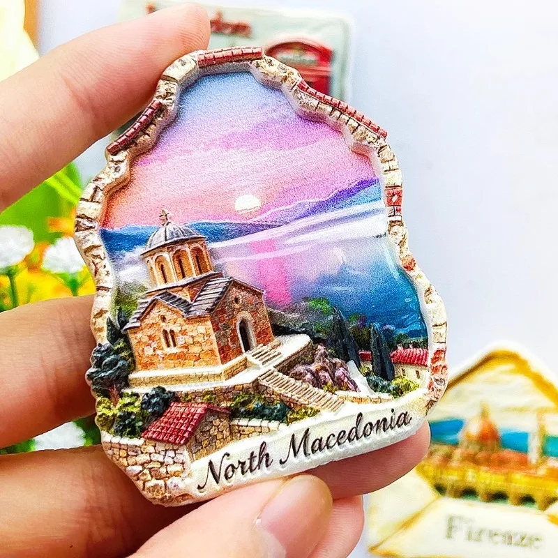 The Republic of North Macedonia Fridge Magnets Skopje Travel Souvenirs Birthday Gifts Home Decoration