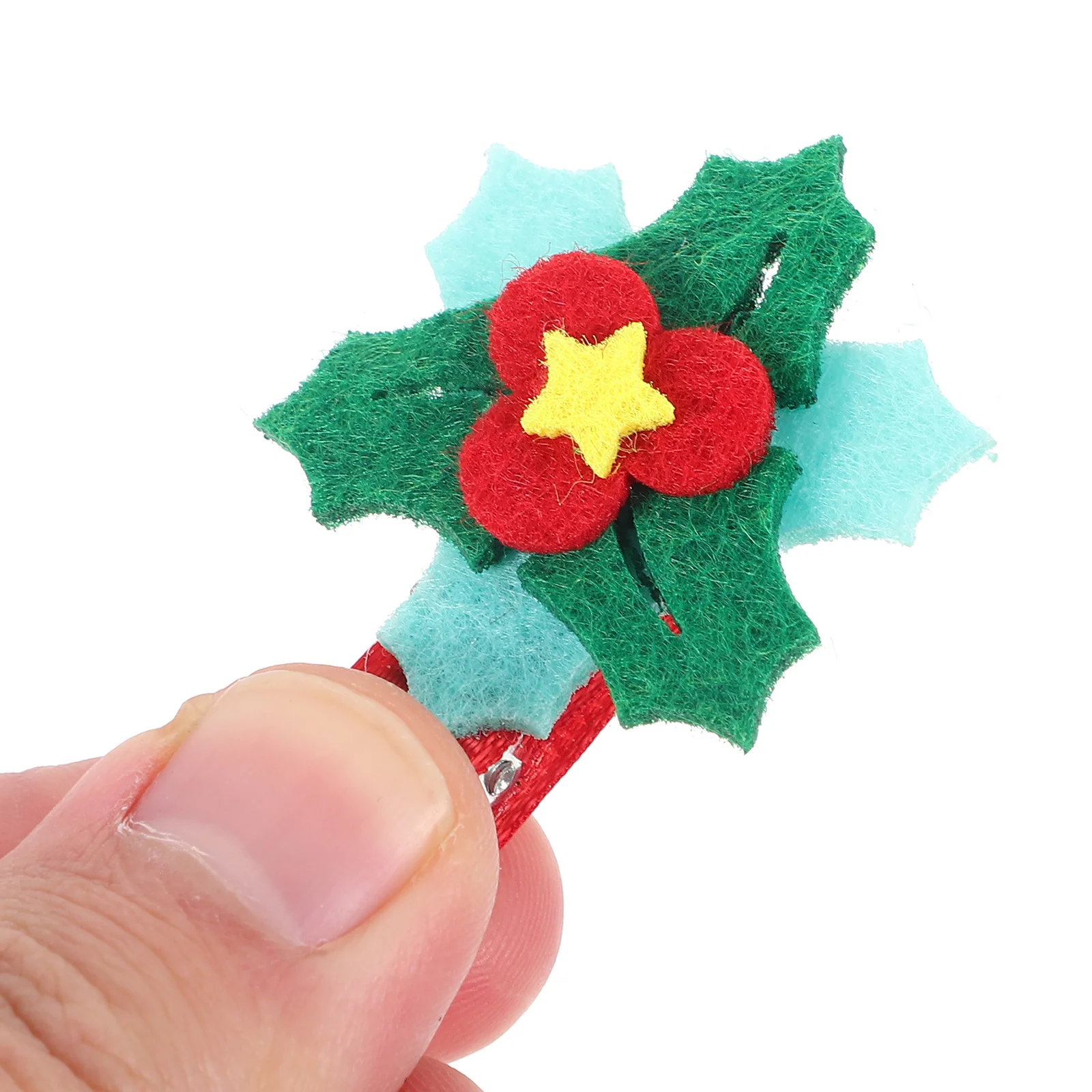 

15Pcs Xmas Hair Clips Glitter Christmas Tree Antlers Hat Barrettes Hairpins Decorative Headdress Party Gift