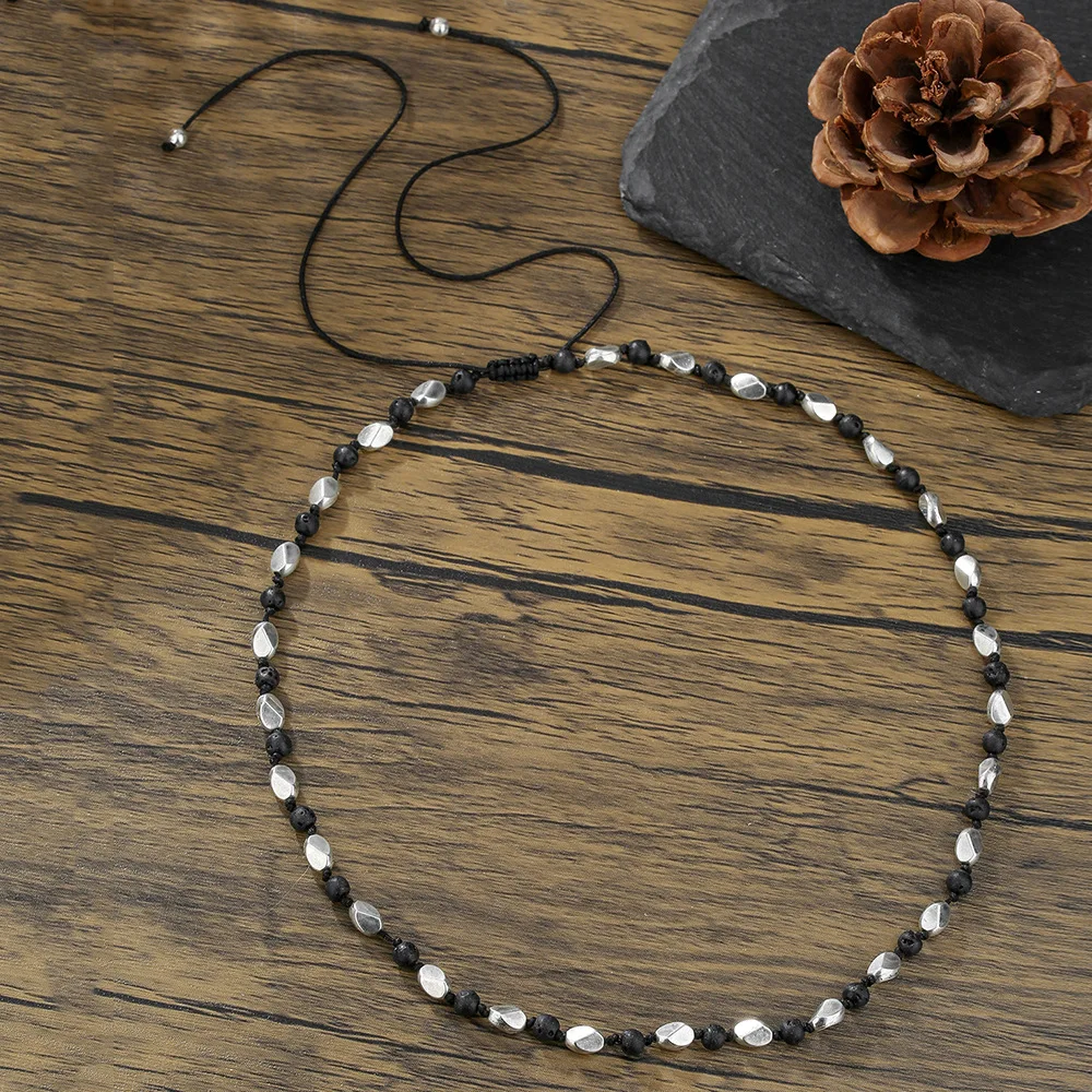 Exquisite jewelry men's hip-hop irregular metal accessories necklace retro adjustable long necklace commuter party gathering