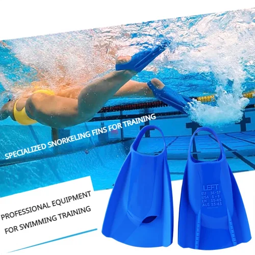 Aletas de silicona profesionales para natación, entrenamiento de buceo, zapatos de rana, equipo de snorkel, aletas cortas para adultos, aletas de buceo gratis, zapatos de natación