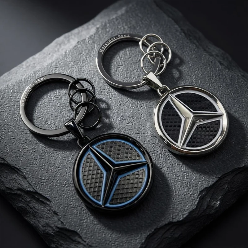Fashion Car Emblem Metal Keychain for Mercedes Benz CLS CLK A B C Class Keychain Key Pendant Fashionable Accessory Gift