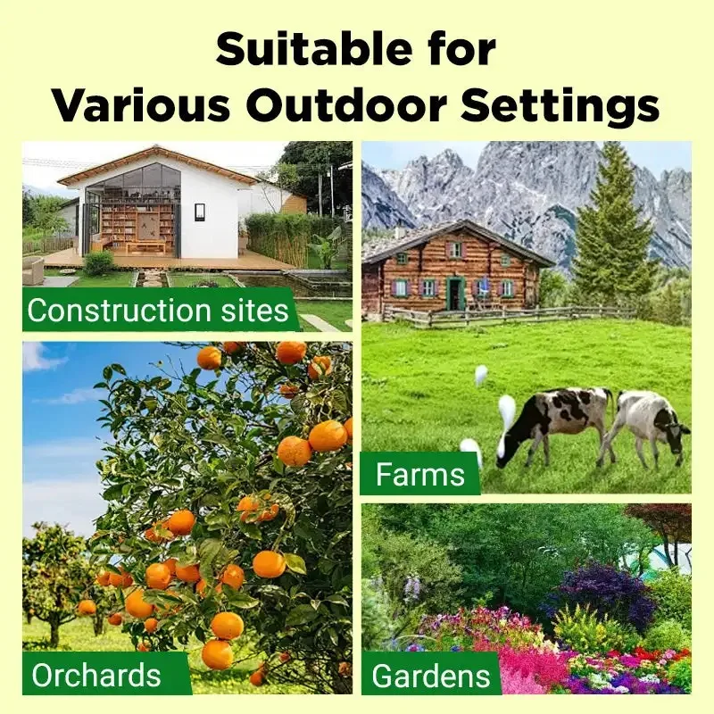 Repelente solar de animais, luz sonora, dissuasor de movimento ao ar livre com luzes estroboscópicas de latidos de cães para cães de veados boa selvagem