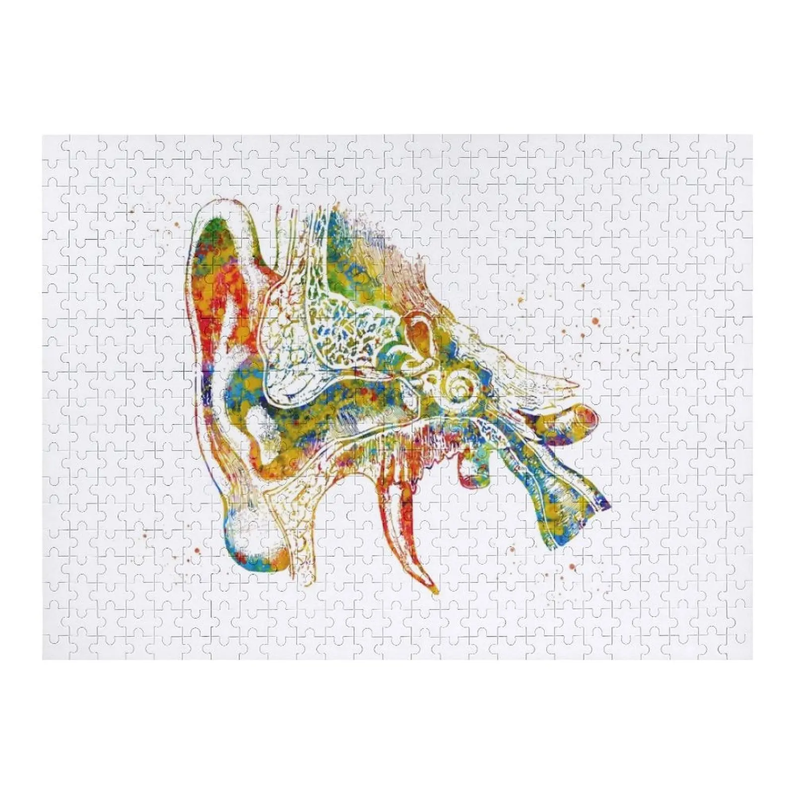 

Human ear Jigsaw Puzzle Baby Toy Wood Name Customizable Child Gift Wood Adults Puzzle