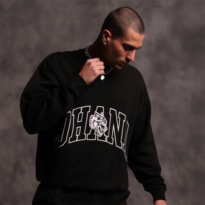 

Свитшот c Ohana в американском уличном стиле с буквенным принтом, худи для пар, хлопковый, с длинными рукавами, молодежный, модный, весна-осень, зима