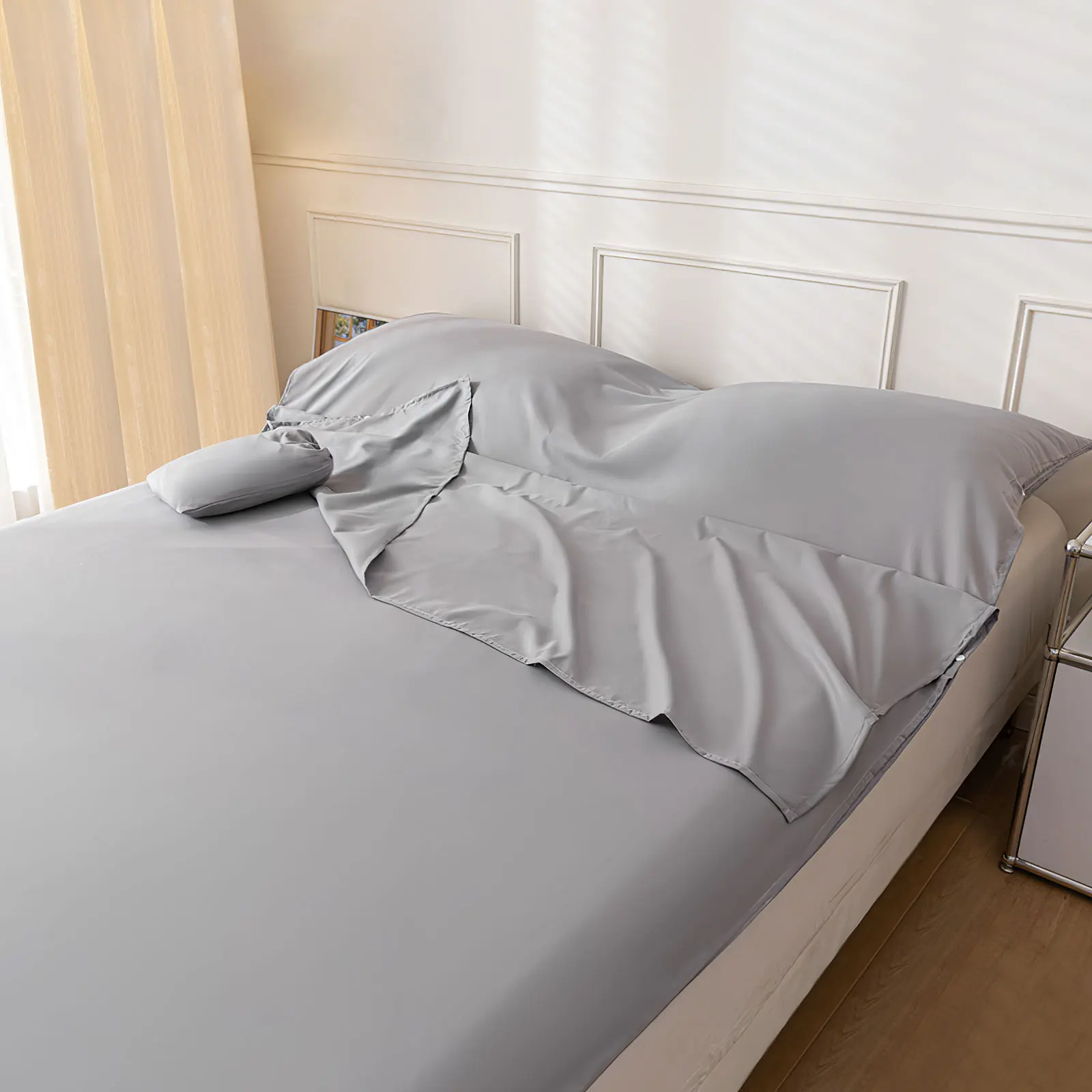 

Travel Sleeping Bag For Hotels 120x210cm Polyester Hotel Sleep Sack Stylish Large Size Portable Travel Bedding