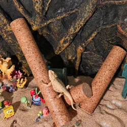 Lizard Climbing Stick Natural Cork Reptile Climbing Branch Toy Trimmable Gecko Climbing Pole For Lizard Gecko Decorative