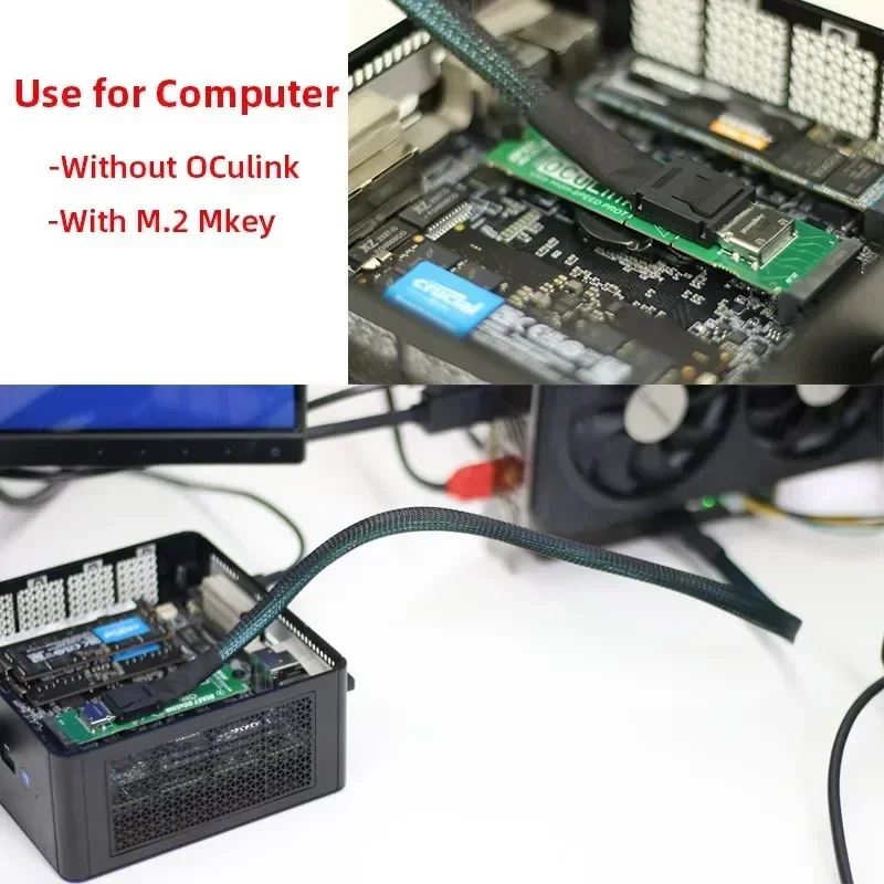 جديد! EXP GDC OCuLink GPU Dock PCIe 4.0 x4 عالي السرعة للكمبيوتر المحمول الصغير والكمبيوتر المحمول إلى بطاقة رسومات الفيديو الخارجية M.2 M مفتاح إلى