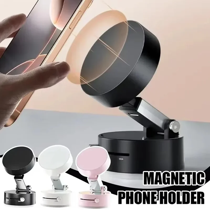 

360 ° Вращающийся магнитный держатель для телефона на присоске, оригинальная вакуумная магнитная подставка, крепление для телефона на присоске для автомобилей/тренажерных залов/дилочек/гладкая поверхность