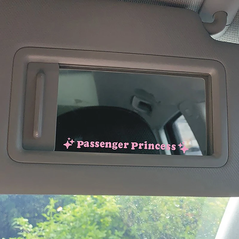 New 2pcs Decoration Sticker Passenger Princess Star Mirror Decal Sticker Rearview Mirror Car Vinyl Decoration Funny Car Decal