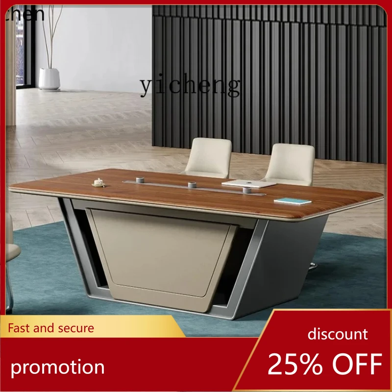 

HXL Conference Table Simple Modern Conference Table and Chair Combination Reception Business Negotiation Training