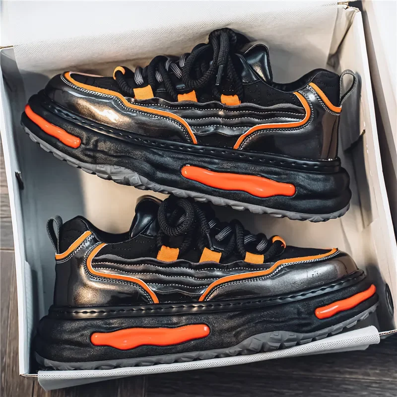 جديد الرجال أحذية رياضية كاجوال الشباب الحرم الجامعي نمط سميكة سوليد الارتفاع زيادة مقاومة للاهتراء احذية الجري Zapatos Para Hombres