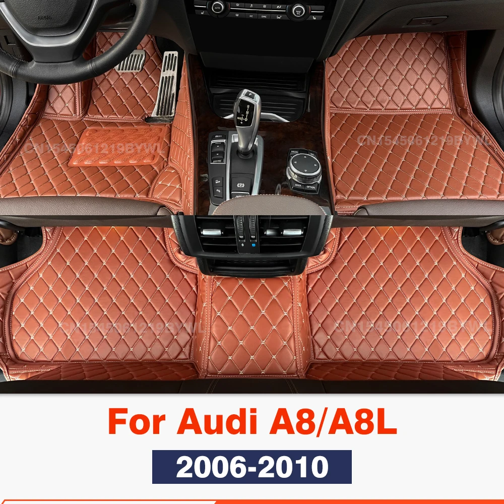 

For Audi A8/A8L（4/5 Seats）2006 2007 2008 2009 2010 Car floor mats Custom foot Pads automobile carpet cover interior accessories