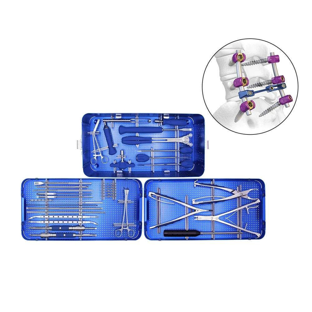 CE & ISO Marked  Spinal Pedicle Screw System Instrument Set Orthopedic Surgical Implants