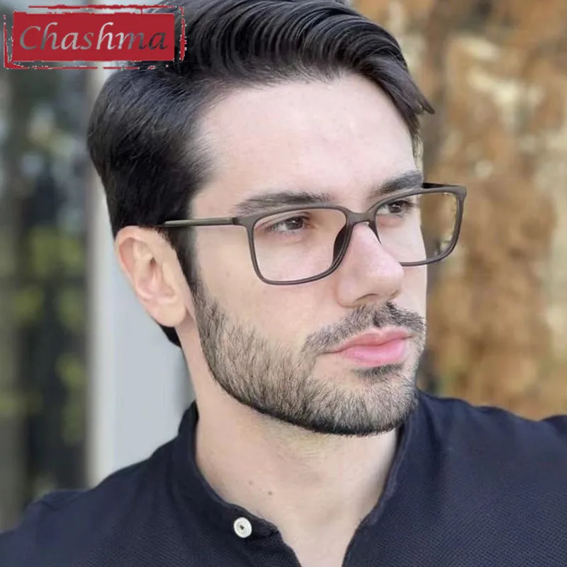 Chashma Eyeglasses Men Prescription Glasses TR 90 Spring Hinge Transparent Frame Light Student Anti Blue Ray Eyewear Women