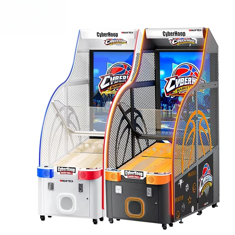 Cyber Hoop Basketball Arcade Game Machine with Metal Construction English Interface 65