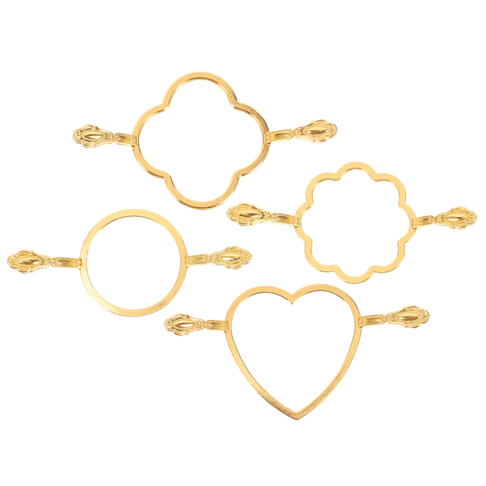 

4Pcs Metal Wax Seal Mold Round Floral Pattern Durable DIY Set for Wedding Invitations Scrapbooks Envelopes Gift