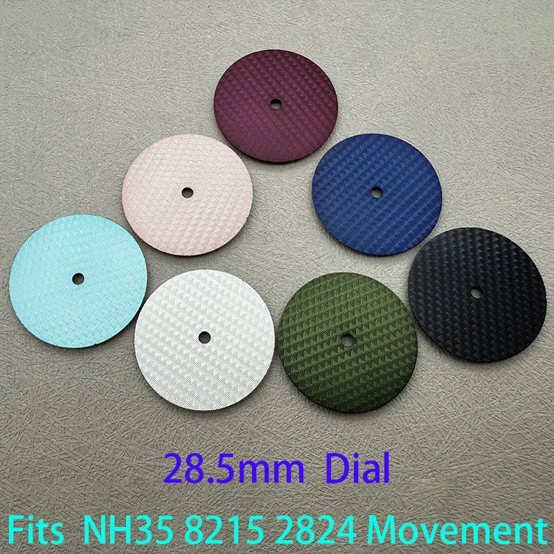 Customized 28.5mm No logo Fish Scale Radiant Embossed Watch Dial For NH35/NH36/4R Miyota8215 ETA2836 2824 Movement Case Mod Part