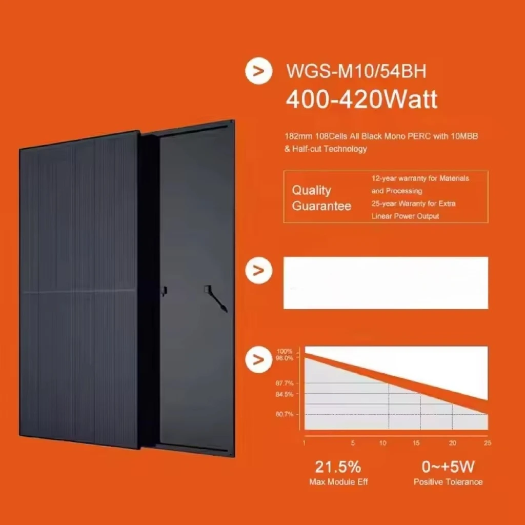 Deye 8Kw 10Kw 12Kw Battery Hybrid Home Solar Energy Storage System Set Complete Black Solar Panel Kit CAN Communication IP65
