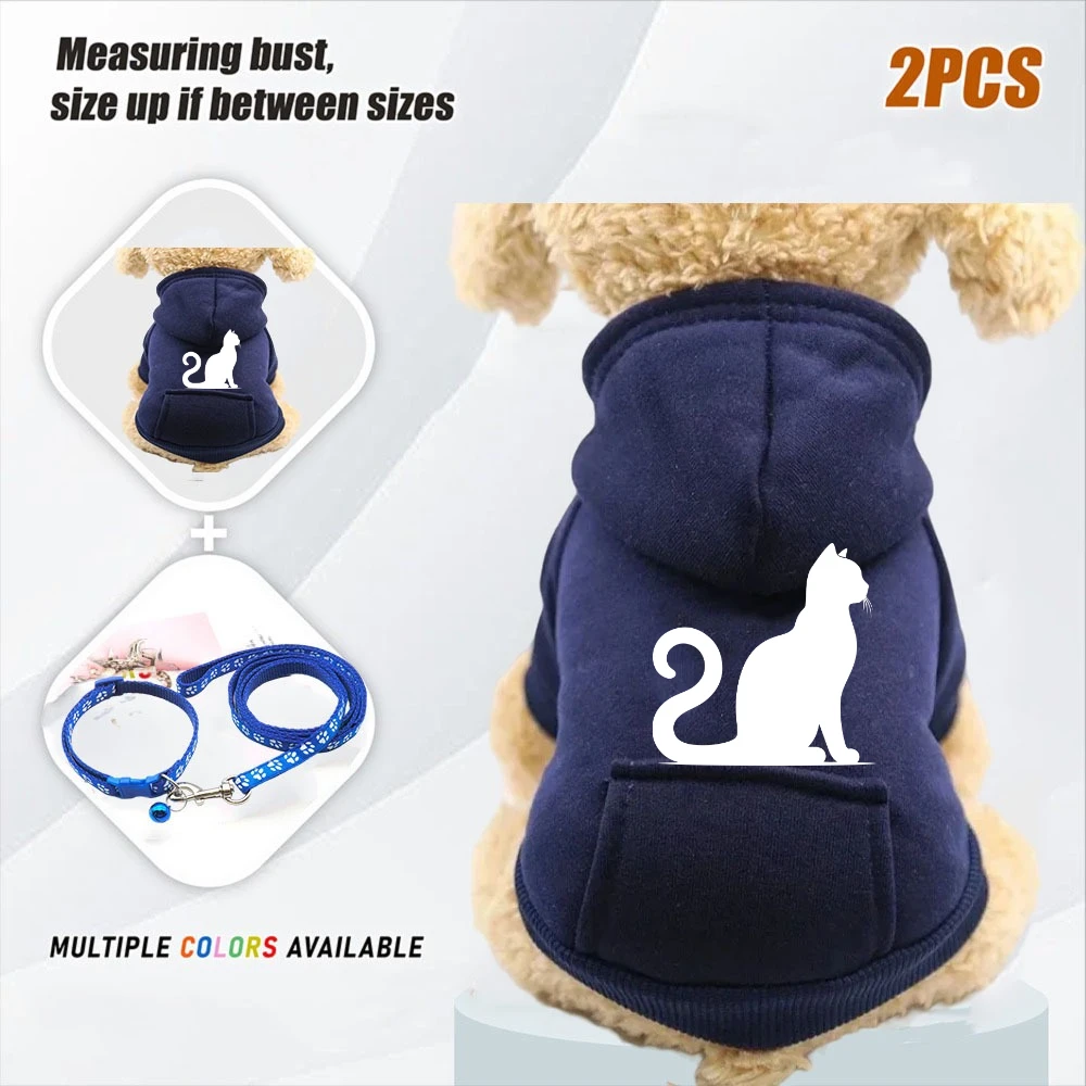 2 Stück Haustierkleidung Französische Bulldogge Welpen-Hundeanzug Chihuahua Mops Haustierbekleidung für Kleine und Mittelgroße Hunde Welpen-Outfit