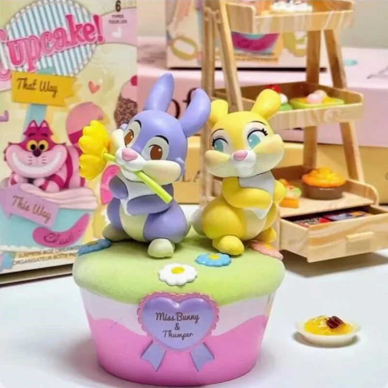 Disney-Periféricos Personagem Cup Cake Series Blind Box, Boneca Bonito, Desktop Ornamentos, Figuras Caixa De Armazenamento, Presentes de Aniversário