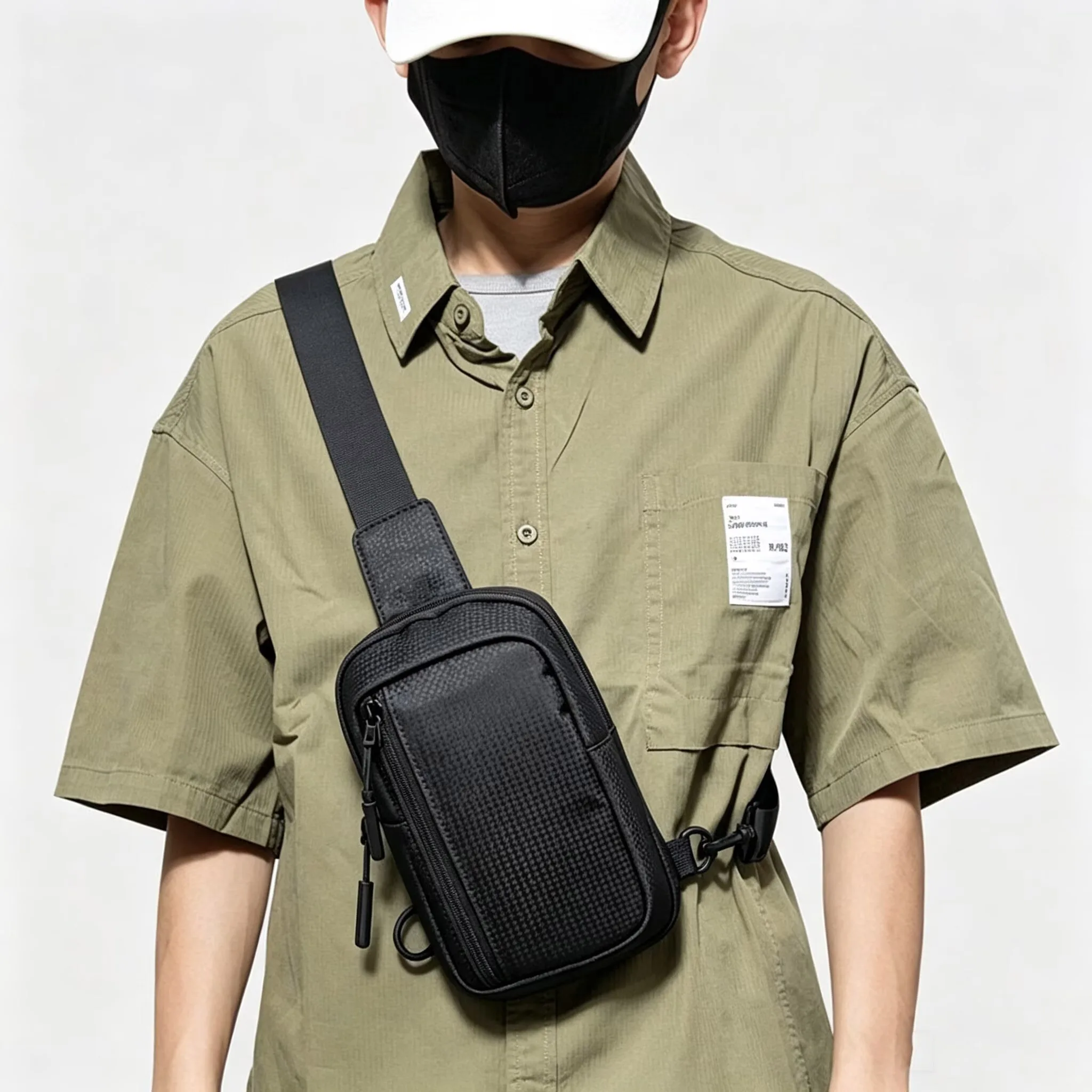 Men's Chest Bag Fashion Nylon Small Casual Men Mini Handbags Male Cross body Shoulder Messenger Bags For Men Purses and Handbags