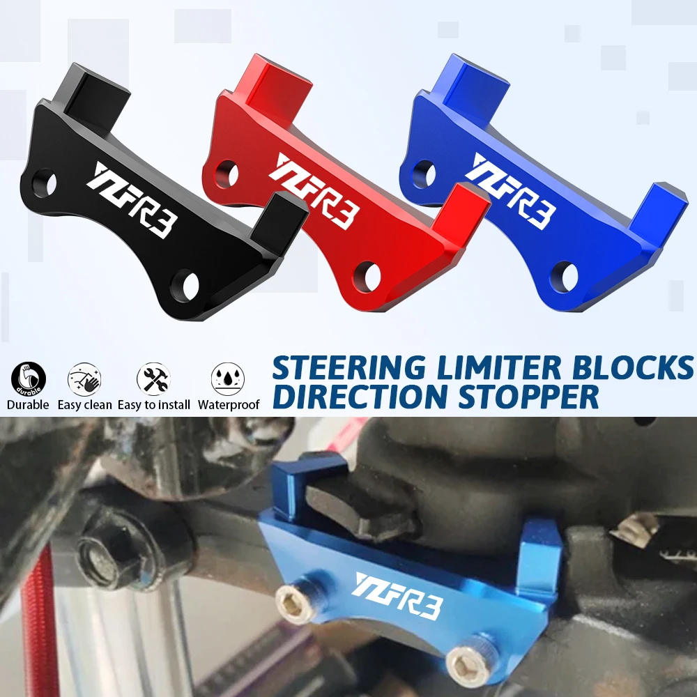 YZFR25 YZFR3 MotorcycleS For YAMAHA YZF R3 R25 Steering Limiter Blocks Direction Stopper 2015-2024 2023 2022 2021 2020 2019 2018