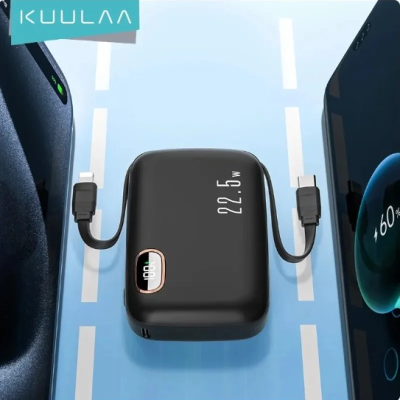 KUULAA 파워 뱅크 디지털 디스플레이 고속 충전 보조베터리 PD QC3.0 충전기, 아이폰 샤오미 삼성용, 10000mAh, 22.5W, 3 포트 Best5 KUULAA 파워 뱅크 디지털 디스플레이 고속 충전 보조베터리 PD QC3.0 충전기, 아이폰 샤오미 삼성용, 10000mAh, 22.5W, 3 포트 Best5