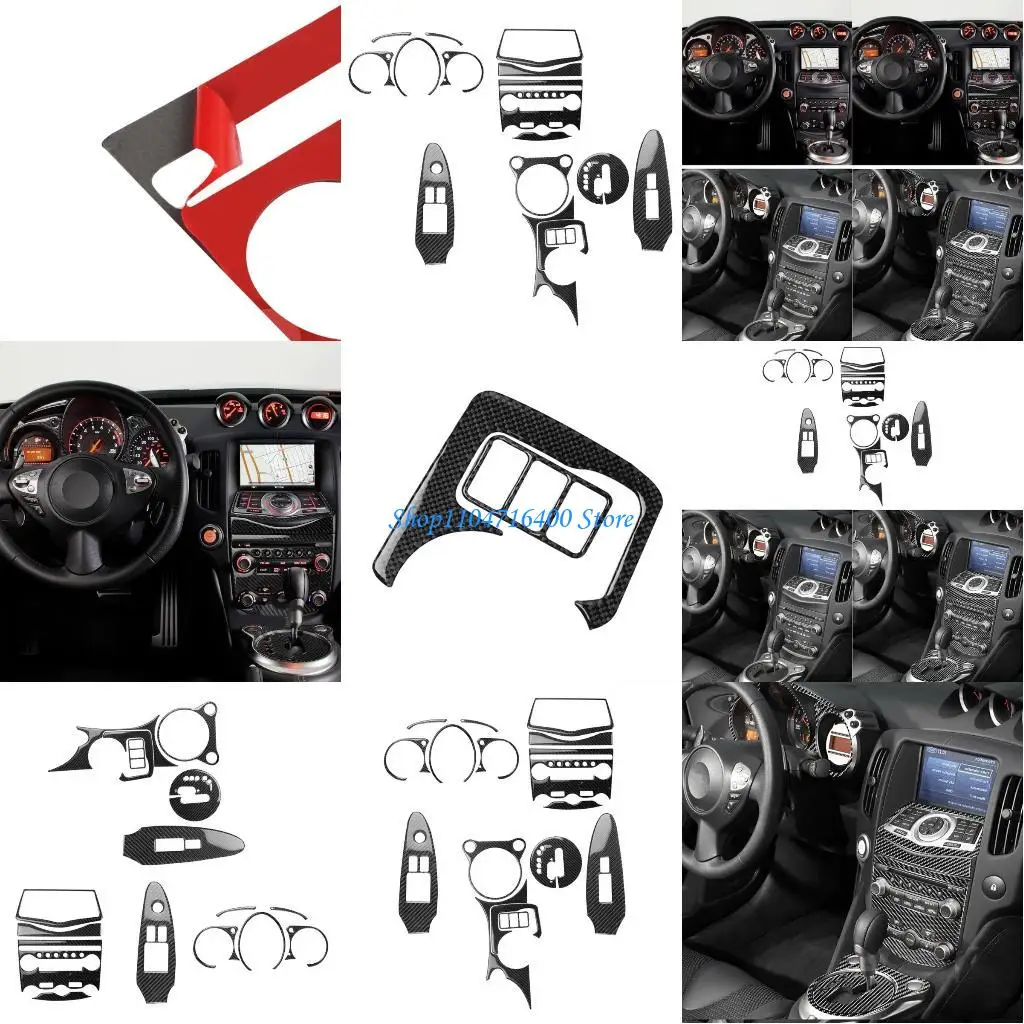 y1gd 17pcs Interior Accents Set Car Interior Enhancement Package Fit Interior Trim Kits Lightweight Suitable for 370Z