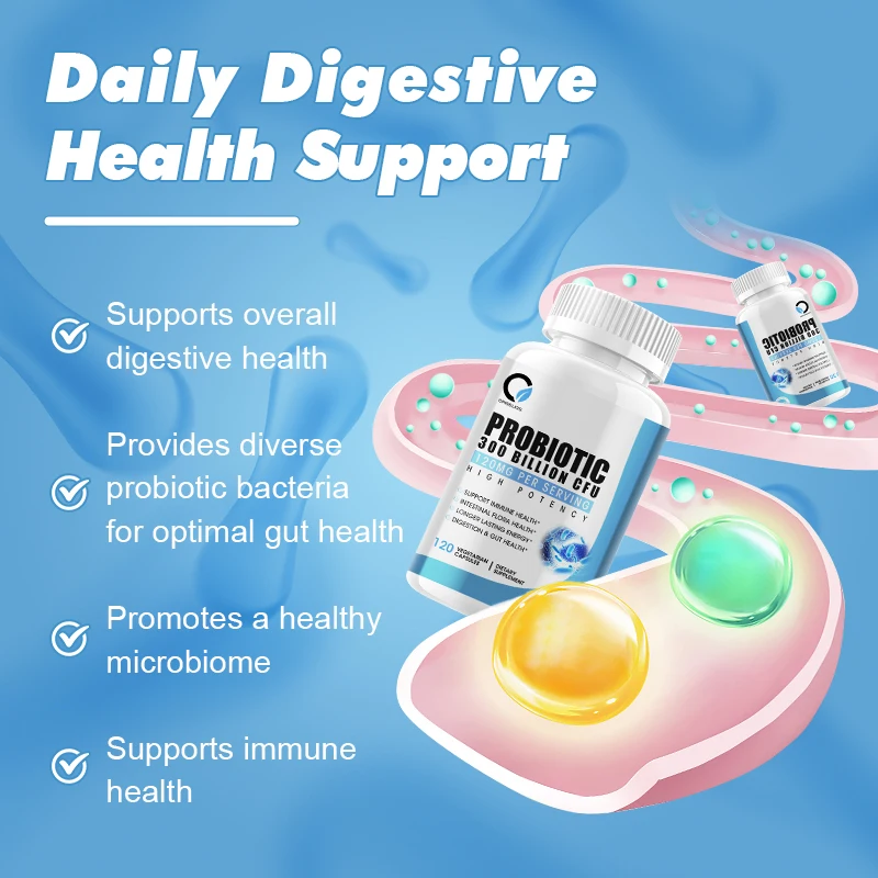 300 Billion Probiotics Supplement with Digestive Enzymes To Improve Intestinal Digestion and Support Weight Loss and Burning Fat