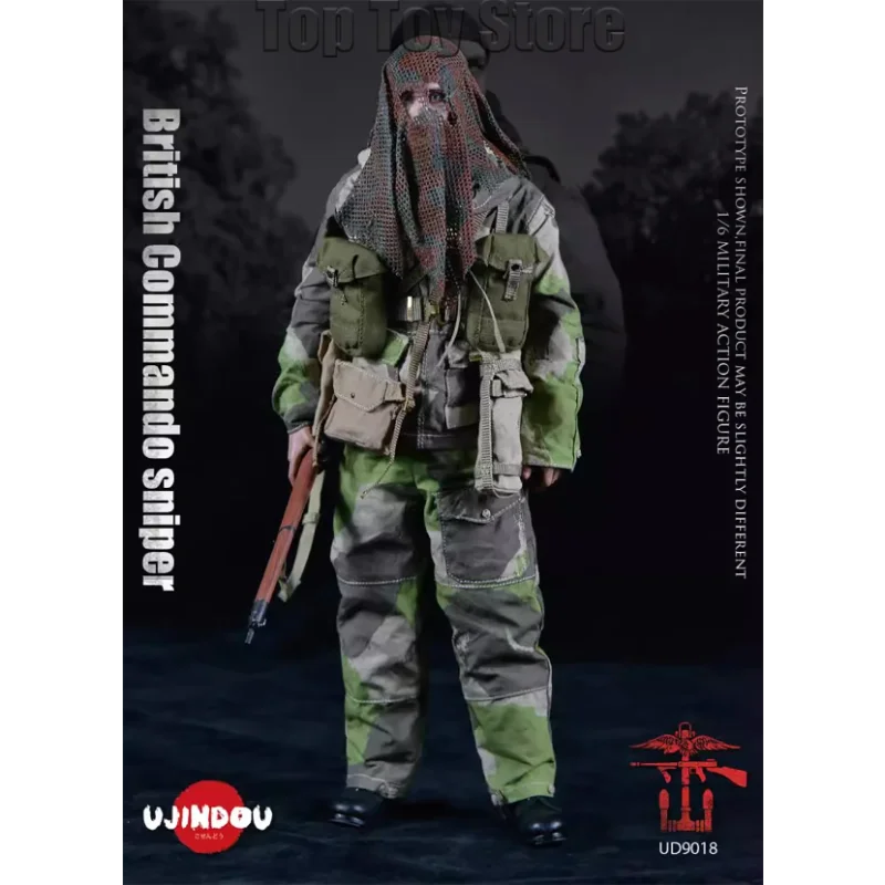 UJINDOU UD9018 1/6 équipe d'assaut britannique Sniper 12 ''mâle soldat militaire figurine ensemble complet modèle à collectionner jouets cadeau