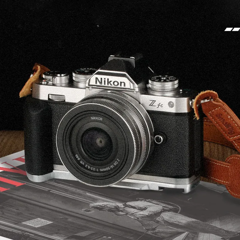 كاميرا صغيرة الحجم شكل L هيكل قفصي الشكل للكاميرا قبضة تلاعب لنيكون Z FC كاميرا 1/4 الخيوط ثقب مقبض جانبي كاميرا الكتف حزام الملحقات 3480