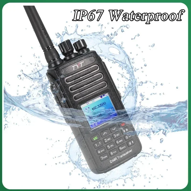 TYT MD-UV390PLUS DMR Digital Walkie Talkie 3600mAh MD-UV390 PLUS Waterproof GPS Dual Band MD UV390 PLUS AES256 Encryption Radio