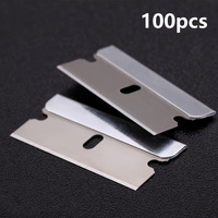 100 pack Single Edge Razor Blades, 100 Blades, Utility Knife, Heavy Duty One Edge Razor