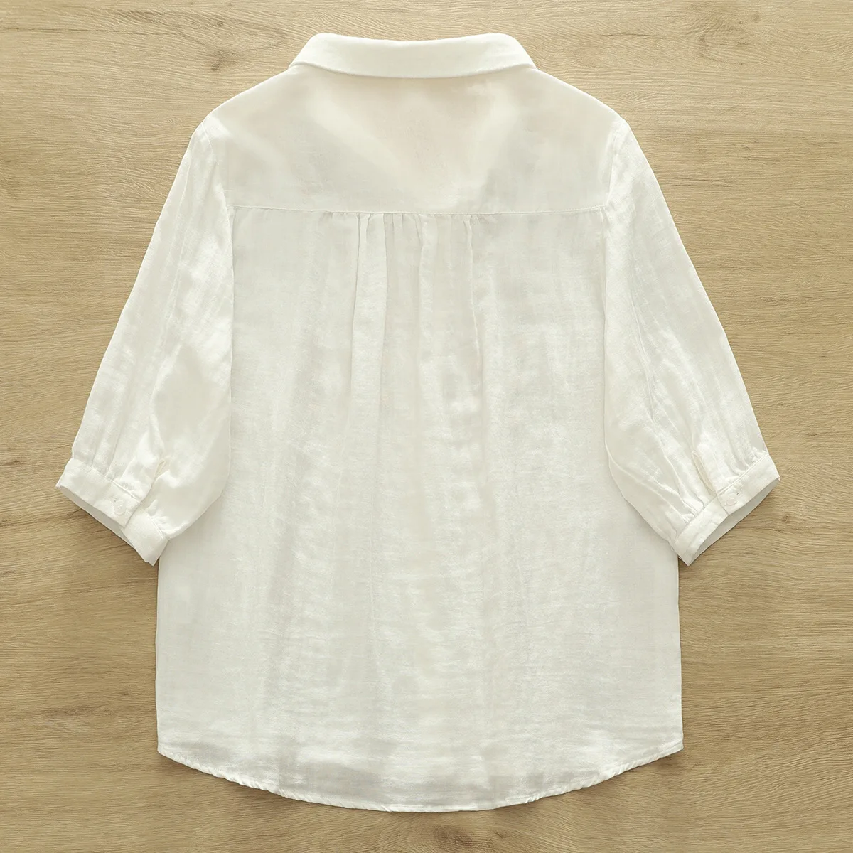 New 2025 Summer Cotton Yarn Half Sleeve Shirt, Women Turn-down Collar Embroidery, Mori Girl Retro Casual Loose Blouse T55843CC