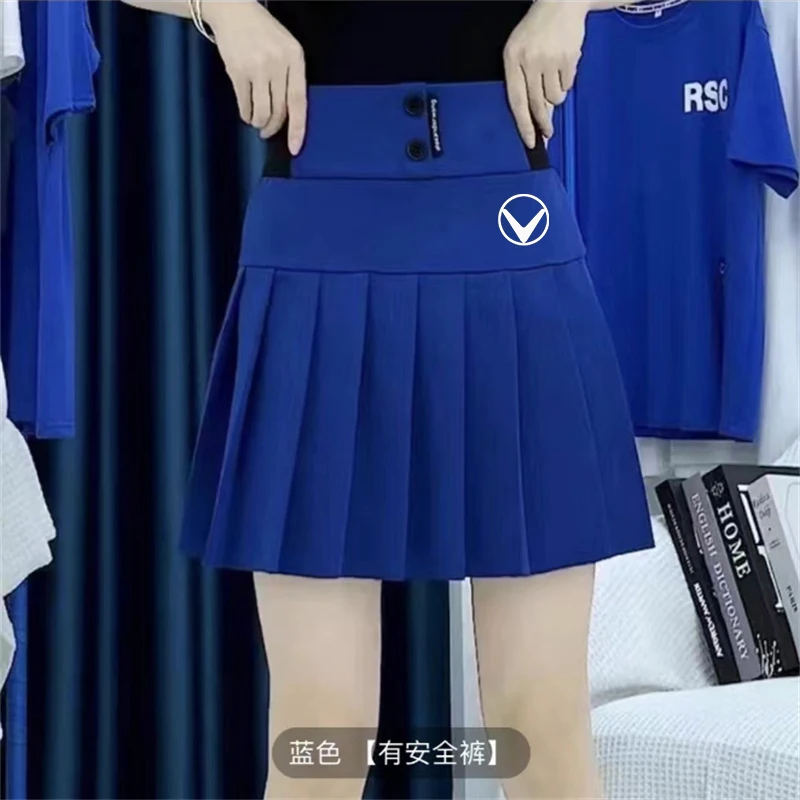 Falda de Golf antiexposición para mujer, Falda de tubo de cola de pez, Falda plisada de cintura alta, falda deportiva elegante y delgada