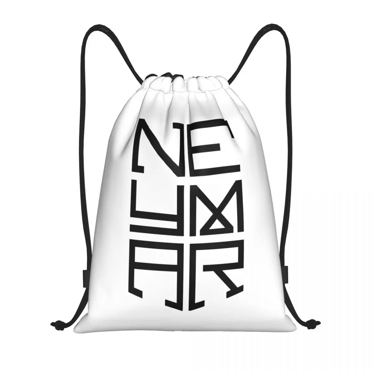 Custom Black Neymar Football Drawstring Backpack Bags Women Men Lightweight Soccer Gym Sports Sackpack Sacks for Shopping