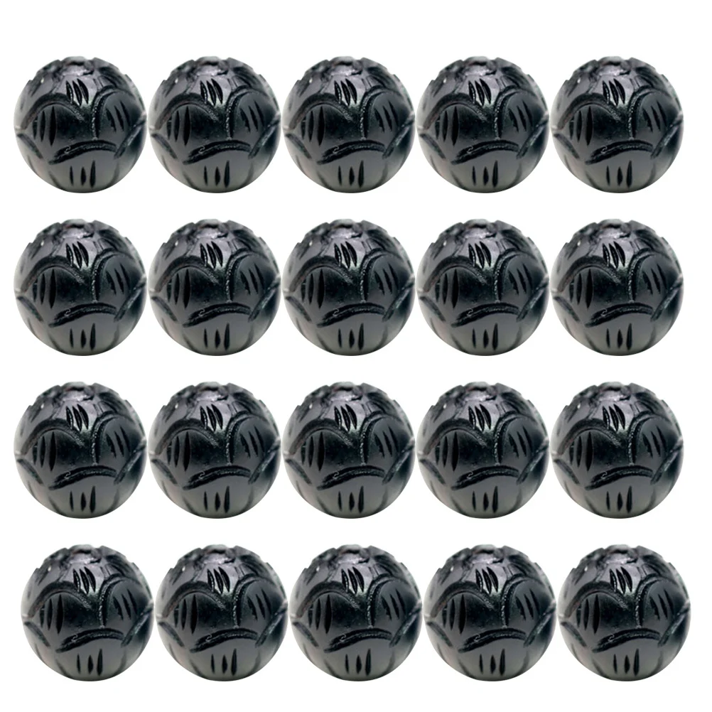

20Pcs Ebony Carved Wooden Beads Buddha Rosary Accessories DIY Jewelry Making Beads for Bracelet Necklace