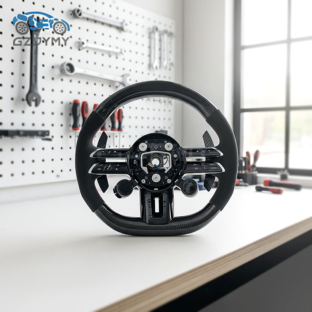 

Carbon Alcantara Steering Wheel for Mercedes-Benz CLA EV 300 L 2025- Featuring OLED Knob 3/4 Spoke Options Without airbags