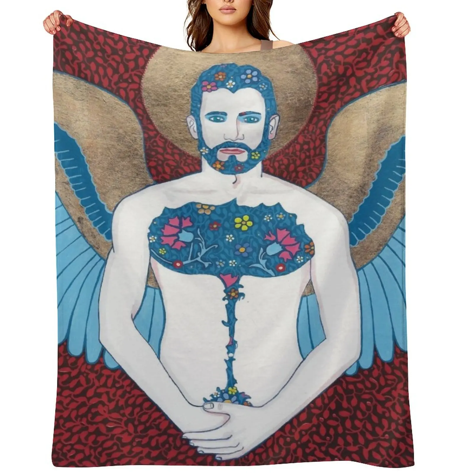 

Guardiam Angel Throw Blanket Loose Blankets For Sofas Multi-Purpose Blankets For Baby Blankets